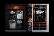 Urban Poster Wall Mockups, a Print Template by FLYERWRK (Thumbnail 6 of 11)