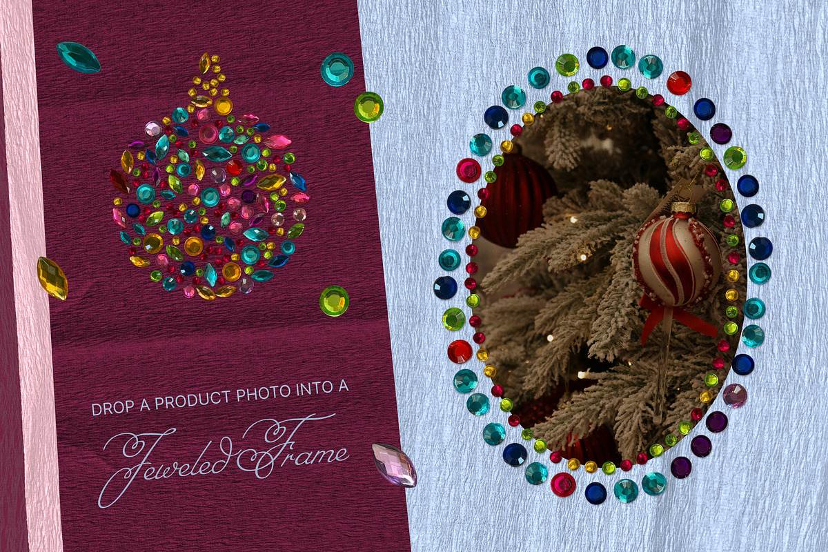 Rhinestone Christmas Tree and Frames, an Object Graphic by Anzhelika (Photo 2 of 9)