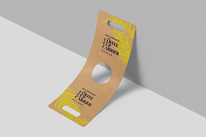 Kraft Single Cup Carrier Mockups