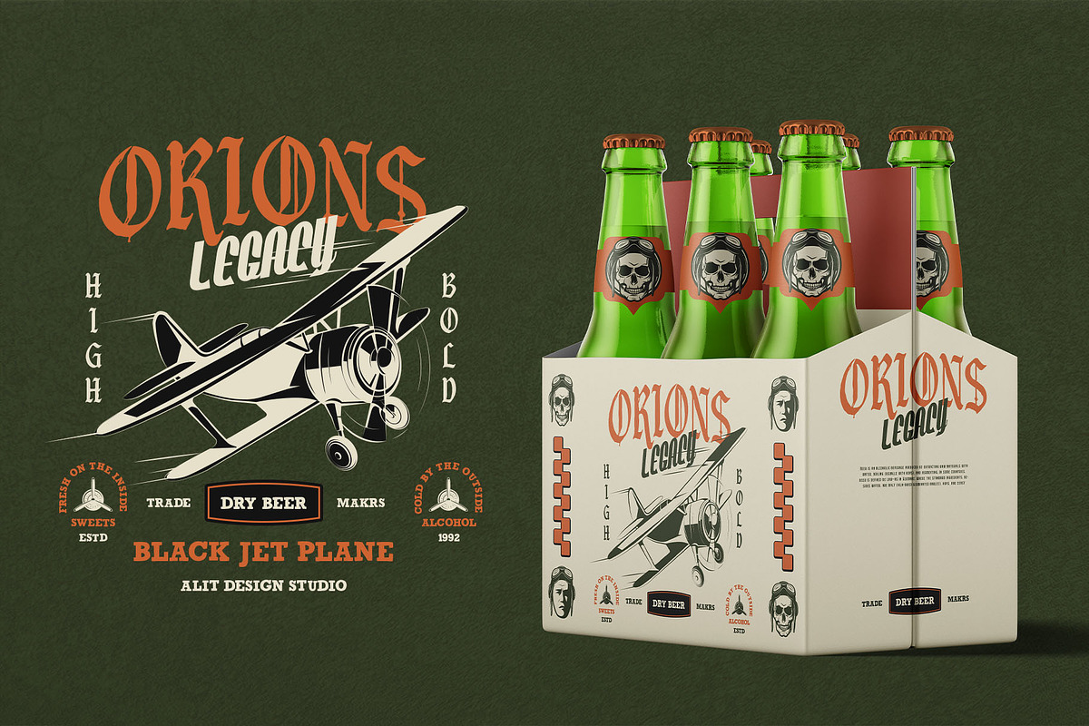 Black Jet Plane Typeface, a Blackletter Font by alit design (Photo 12 of 17)