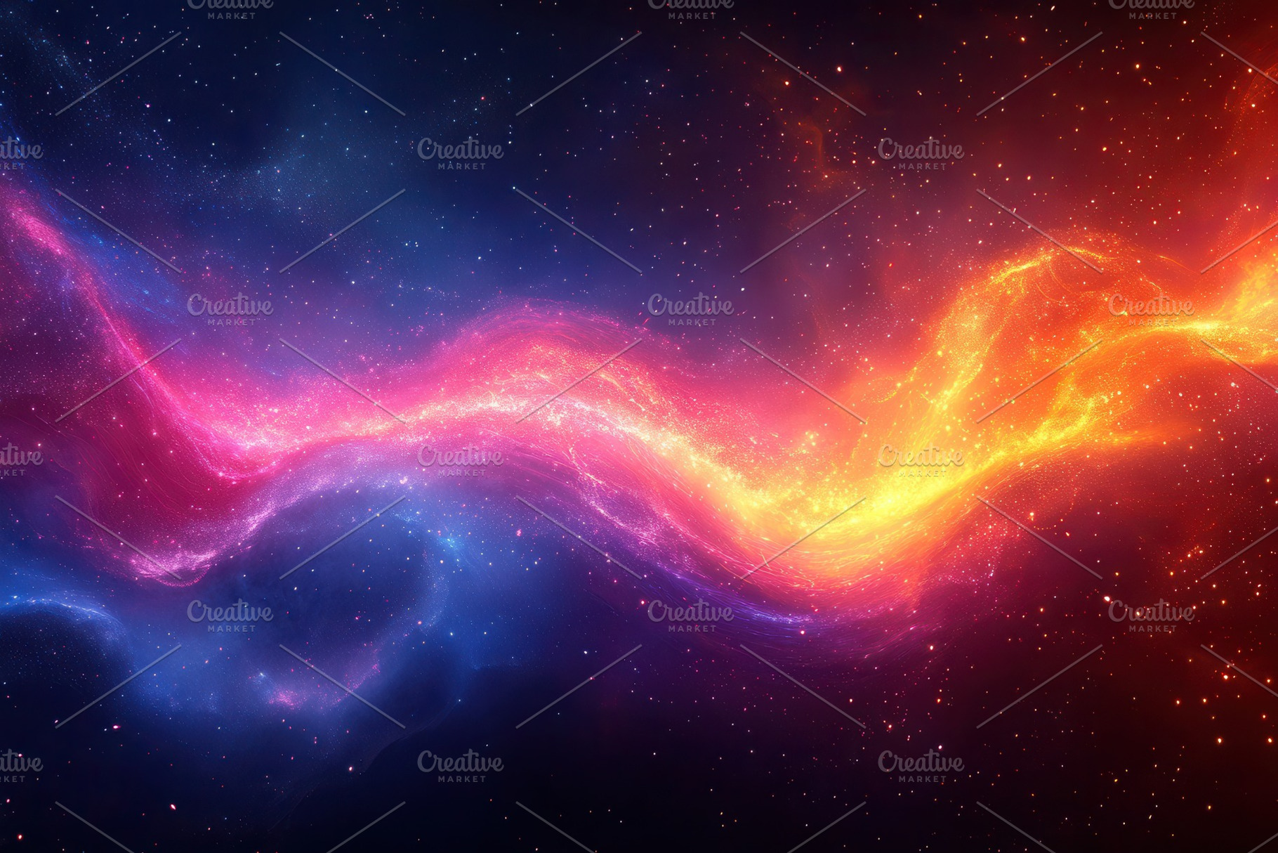 Vibrant cosmic nebula with swirling, a Photo by Tanuart