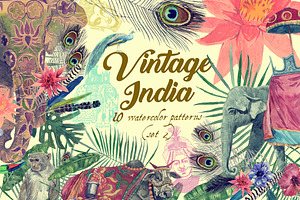 Vintage India 10 Patterns Set 2