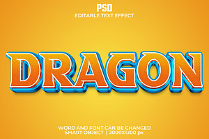 Dragon 3d Editable Text Effect Style