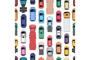 Seamless top view pattern of cars, a Pattern Graphic by Yayasya