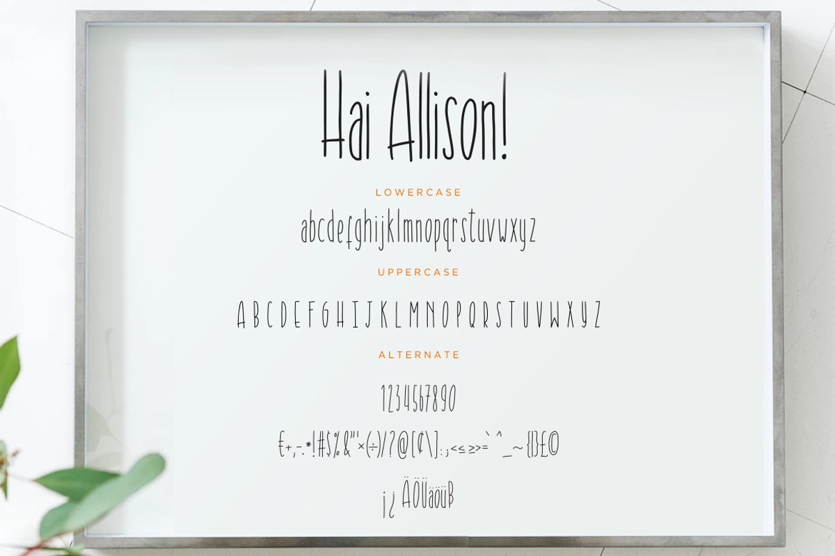 Hai Allison Fun Business Font preview 7