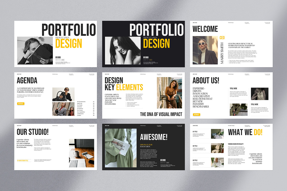 Portfolio Presentation Template, a Presentation Template by Slide_Genius1 (Photo 7 of 9)