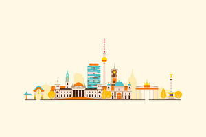 Berlin skyline, a Work Illustration by GlebTagirov