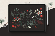 Winter Foliage Christmas Collection, a Decorative Illustration by Elena Paletskaya (Thumbnail 2 of 8)