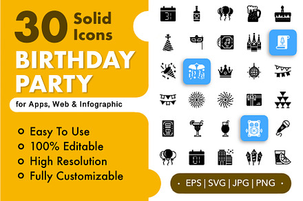 Birthday Party - Premium Icons Pack