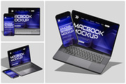 MacBook and iPhone Mockup, a Wearable Device Mockup by Unerispace (Thumbnail 1 of 6)