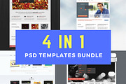 4 in 1 PSD Templates Bundle, a Websites & App Template by cssmania (Thumbnail 1 of 5)