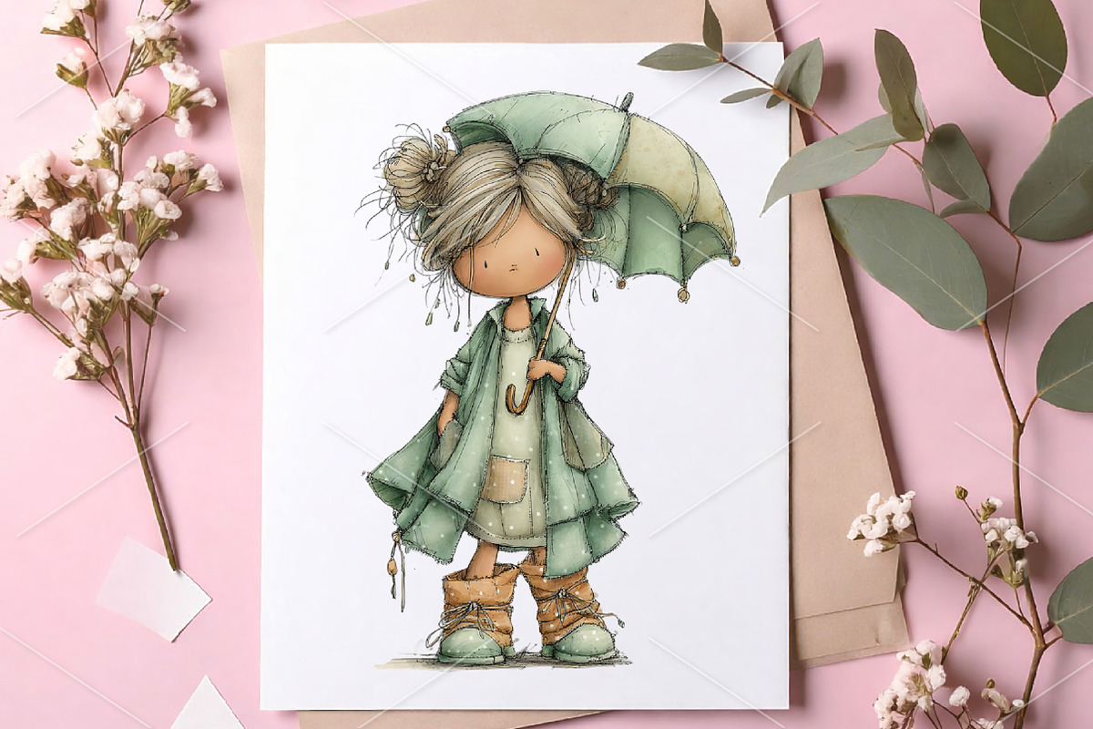 Whimsical Summer Girls Clipart PNG, an Illustration by Canvas Craft (Photo 7 of 7)