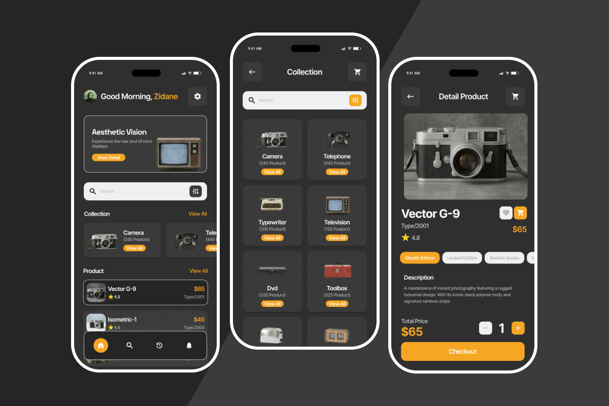 Unit 01 - E-commerce Retro Tech App, an App Template by productype1 (Photo 3 of 5)