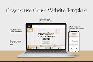 Modern Rental Business Canva Website