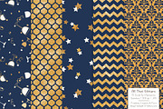 Gold Foil Digital Papers in Navy, a Pattern Graphic by Amanda Ilkov (Thumbnail 4 of 4)