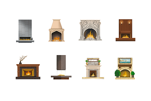 Architectural Fireplace, an Object Graphic by Deemak Daksina