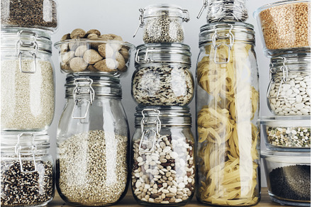 Assortment of uncooked grains, a Food & Drink Photo by Enjoy Photo
