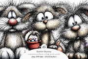 Watercolor easter bunny clipart, an Illustration by SinaCreation (Thumbnail 1 of 11)