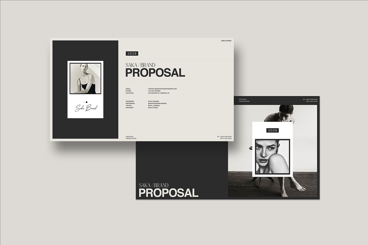 SAKA | Brand Proposal Template, a Presentation Template by Graphpexel (Photo 1 of 10)