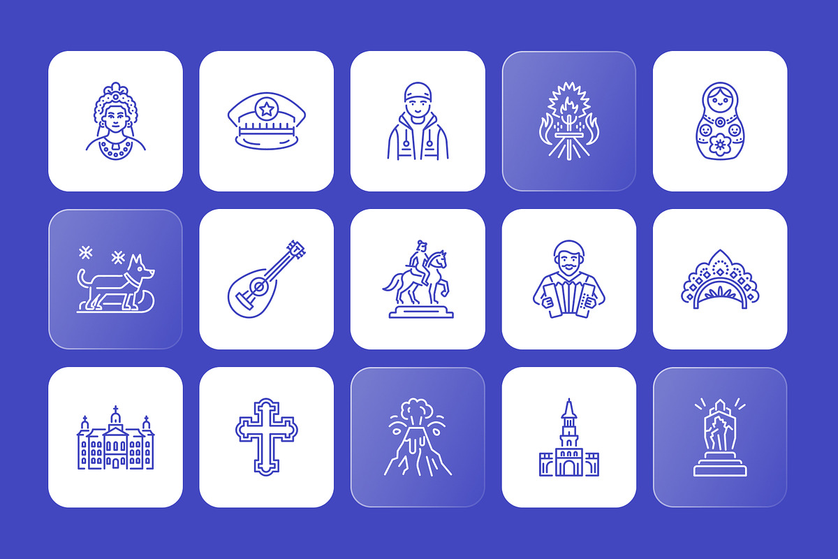 Russian Outline Icons Set, an Outline Icon by Prosymbols (Photo 6 of 8)