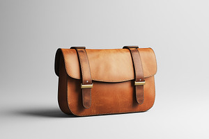 Brown leather messenger bag isolated, a Beauty & Fashion Photo by MistyDay