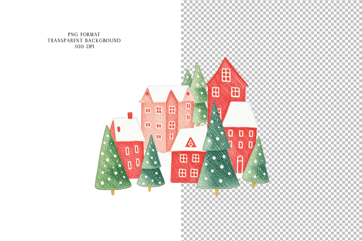 Colored Pencils Christmas, a Seasonal Illustration by Vasmila (Photo 11 of 12)