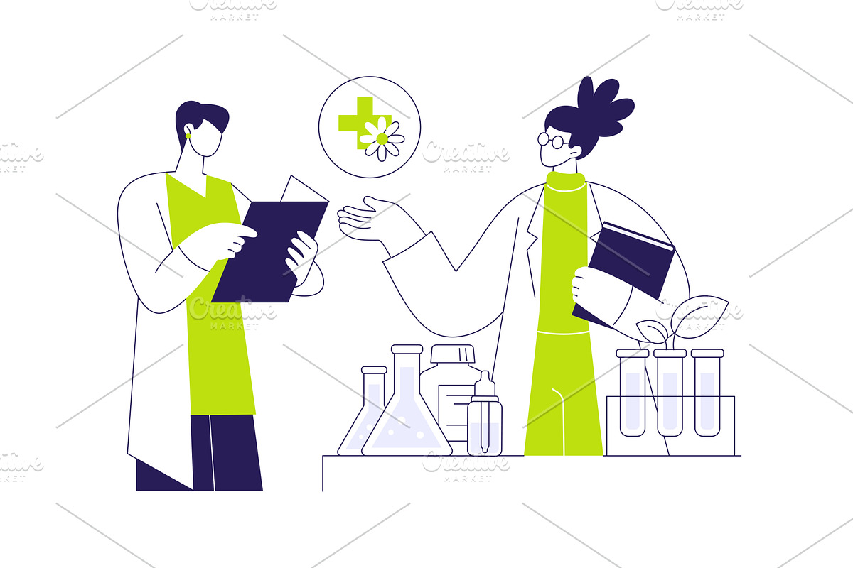 Raw materials for cosmetics abstract, an Illustration by Visual Generation