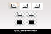 Computer Mockup - PSD, PNG & JPG, a Merchandise Mockup by MelissaBMockups (Thumbnail 7 of 8)
