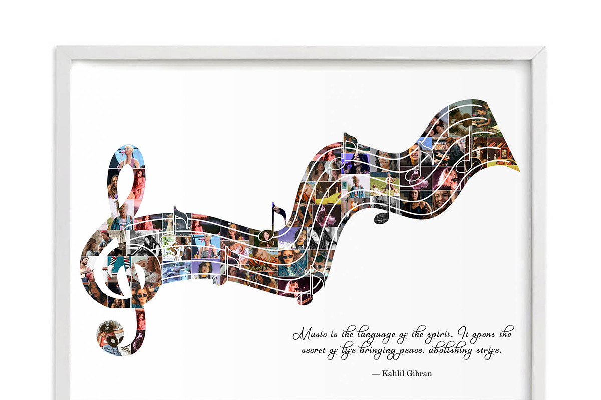Music note photo collage template, a Poster Template by AIW SOLUTIONS