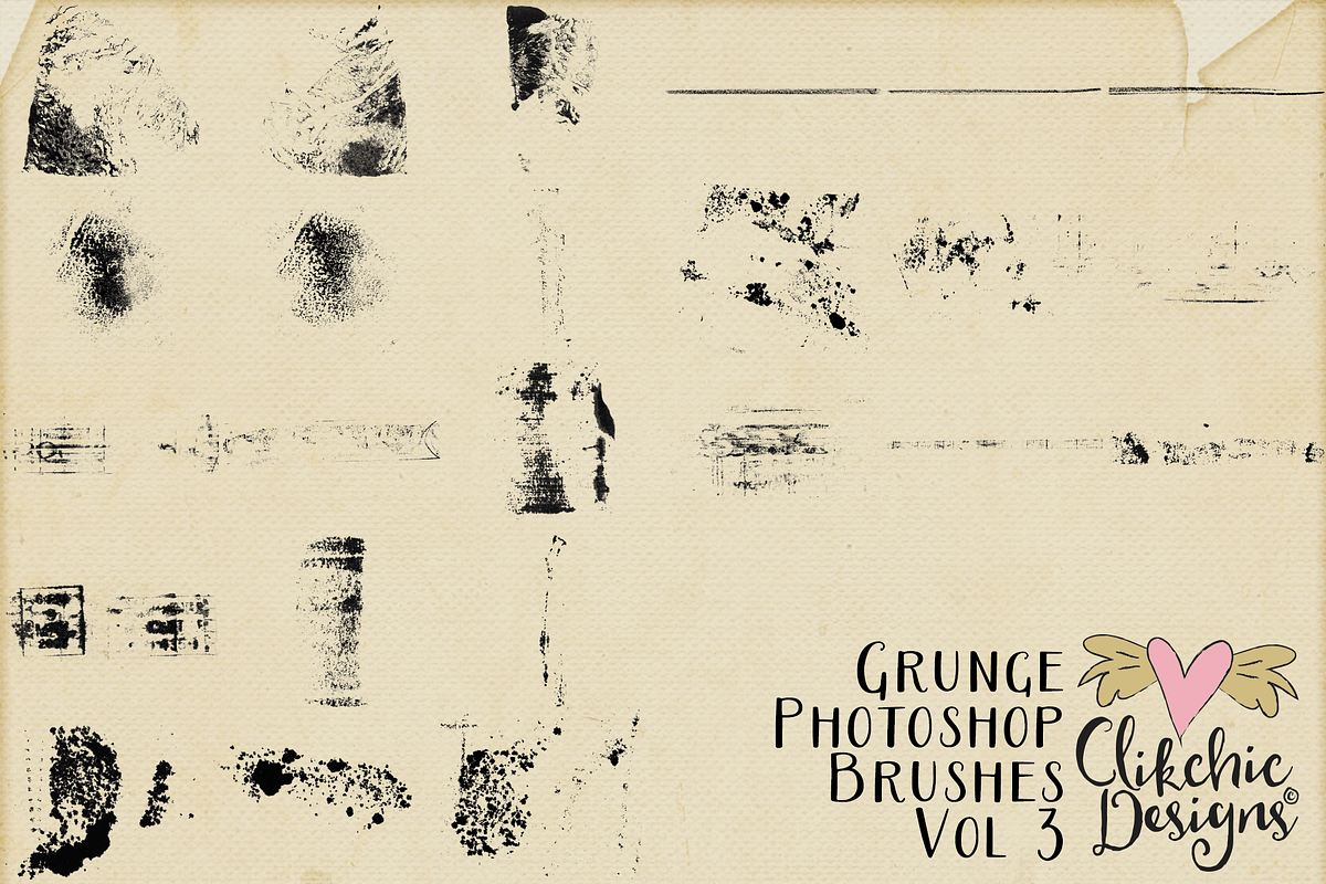 Grunge Texture Photoshop Brushes 50%, a Brush Add-On by Clikchic Designs (Photo 8 of 13)