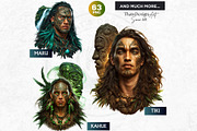 Maori Atua gods Clipart, Polynesian, a Person Illustration by ThatsDesignArt (Thumbnail 9 of 10)
