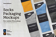 Socks Packaging Mockups, a Shirt Mockup by Komet & Flicker (Thumbnail 1 of 9)