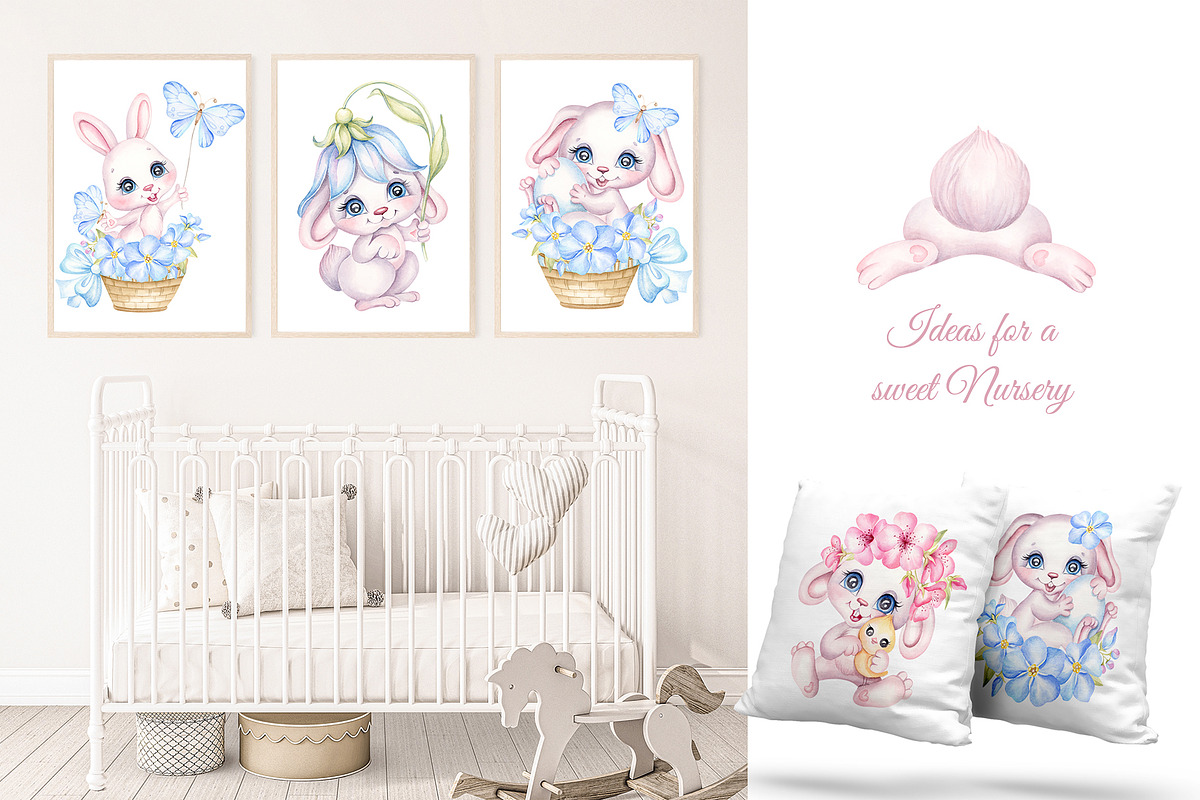 Cute Easter Bunny clipart, an Animal Illustration by MarinadeArt (Photo 6 of 8)