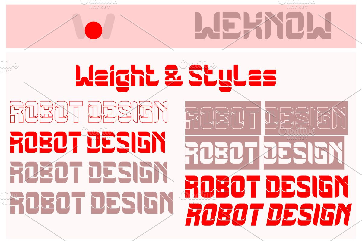 Robot Design Font, a Font by weknow (Photo 7 of 8)
