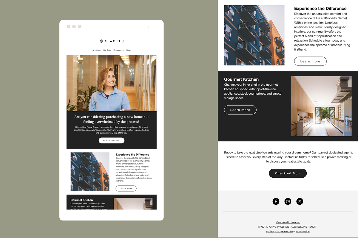Real Estate Newsletter Template, an Email Template by Kala and Hansuja Studio (Photo 2 of 3)