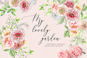 My lovely garden - watercolor & ink, a Decorative Illustration by long summer (Thumbnail 1 of 5)