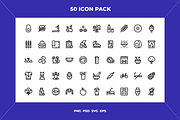 Healthy lifestyle icons, an Outline Icon by Wencory (Thumbnail 1 of 2)