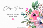 Cheerful Flowers-Watercolor Clipart, a Decorative Illustration by MariaScaroniAtelier (Thumbnail 6 of 7)