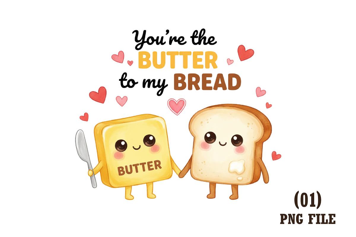Food Pun Funny Valentine PNG, an Illustration by DreamArtGraphic (Photo 1 of 6)