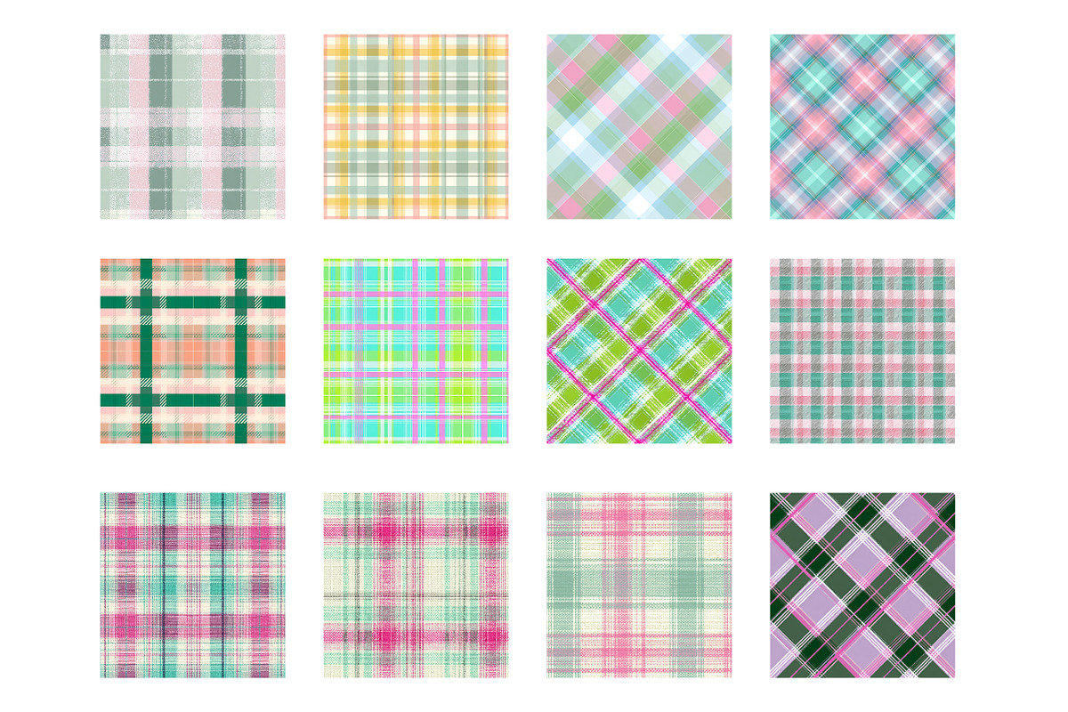 Gingham Plaid Digital Paper, an Illustration by Designworld (Photo 4 of 6)
