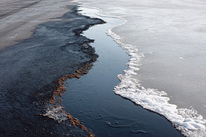 Melting edge: winter thaw line, a Nature Photo by AlyaAnd