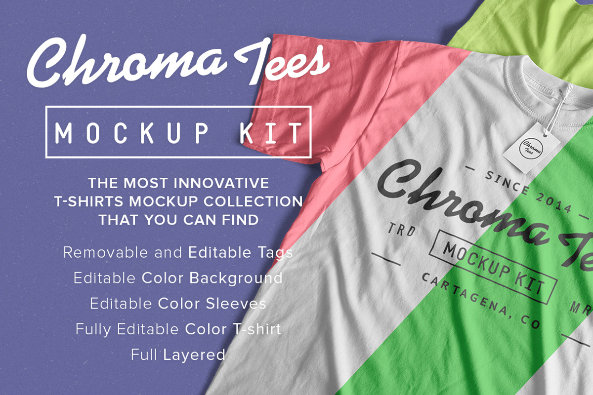 Chromatees Mockup T-Shirts, a Shirt Mockup by GraphicHero (Photo 1 of 7)