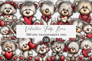 Valentine Teddy Bear clipart, an Illustration by Designworld