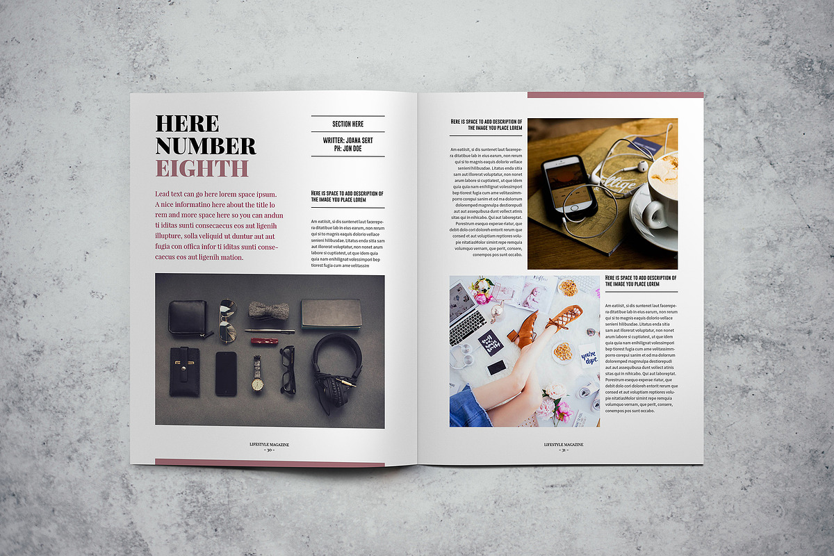 Lifestyle Magazine Indesign Template, a Magazine Template by Luuqas Design (Photo 17 of 17)