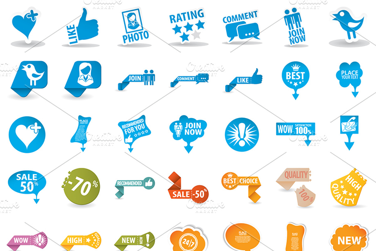 Stickers and Speech Bubbles, a Finance Illustration by TAlex (Photo 7 of 7)