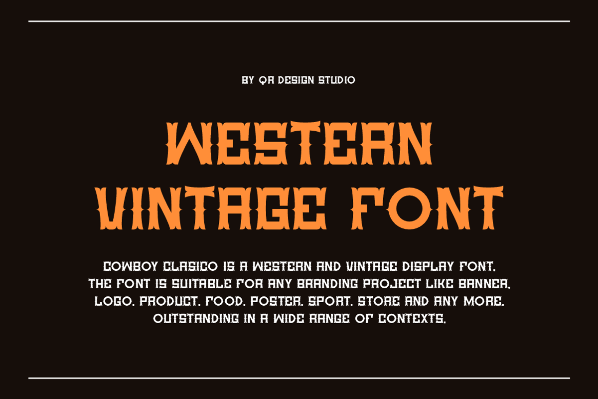 Cowboy Clasico - Western & Vintage, a Sans Serif Font by QR Design Studio (Photo 4 of 7)