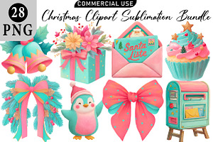 Christmas Clipart Sublimation, an Icon by Daily.Designs