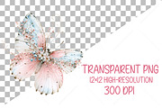 Whimsical Floral Butterfly Clipart, a Seasonal Illustration by Canvas Craft (Thumbnail 2 of 10)
