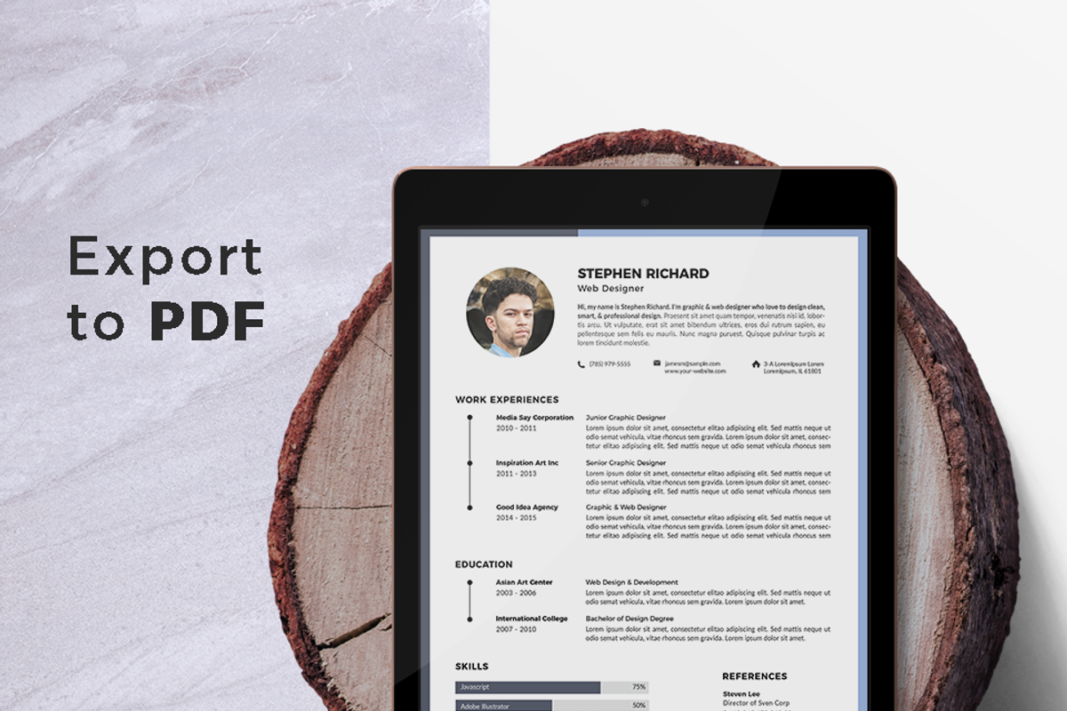 Creative Resume & CV Template, a Resume Template by Hito Graphic (Photo 7 of 8)