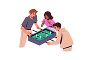 People playing board games set, a Person Illustration by PaperTrident (Thumbnail 5 of 8)